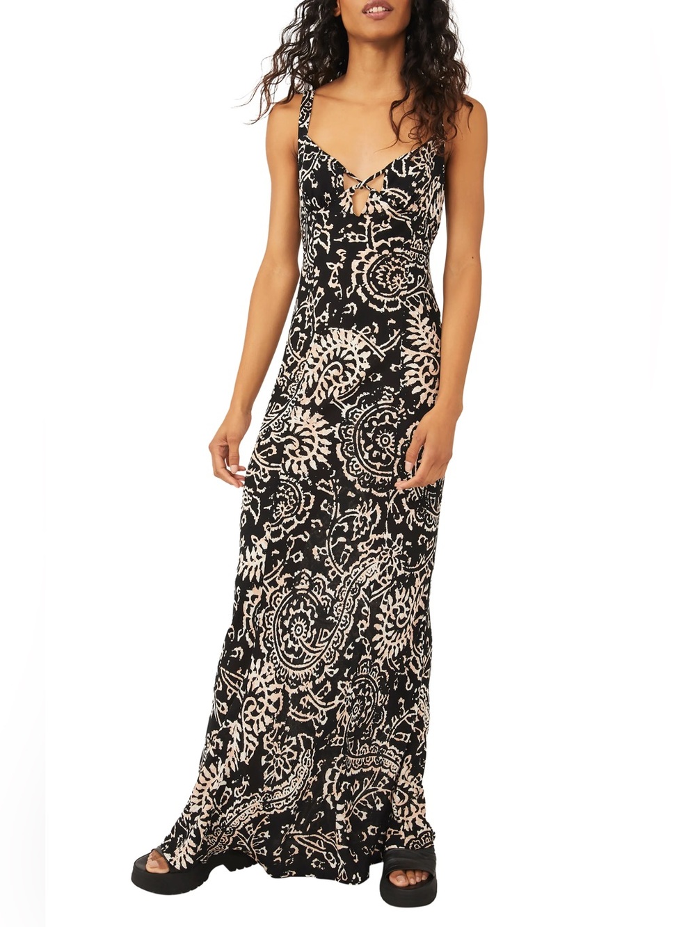 Free People Mystical Mindset Paisley Maxi Dress S/XS